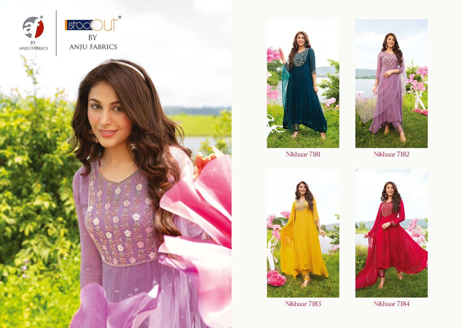 Nikhaar By Anju Fabrics To Series Beautiful Anarkali Suits