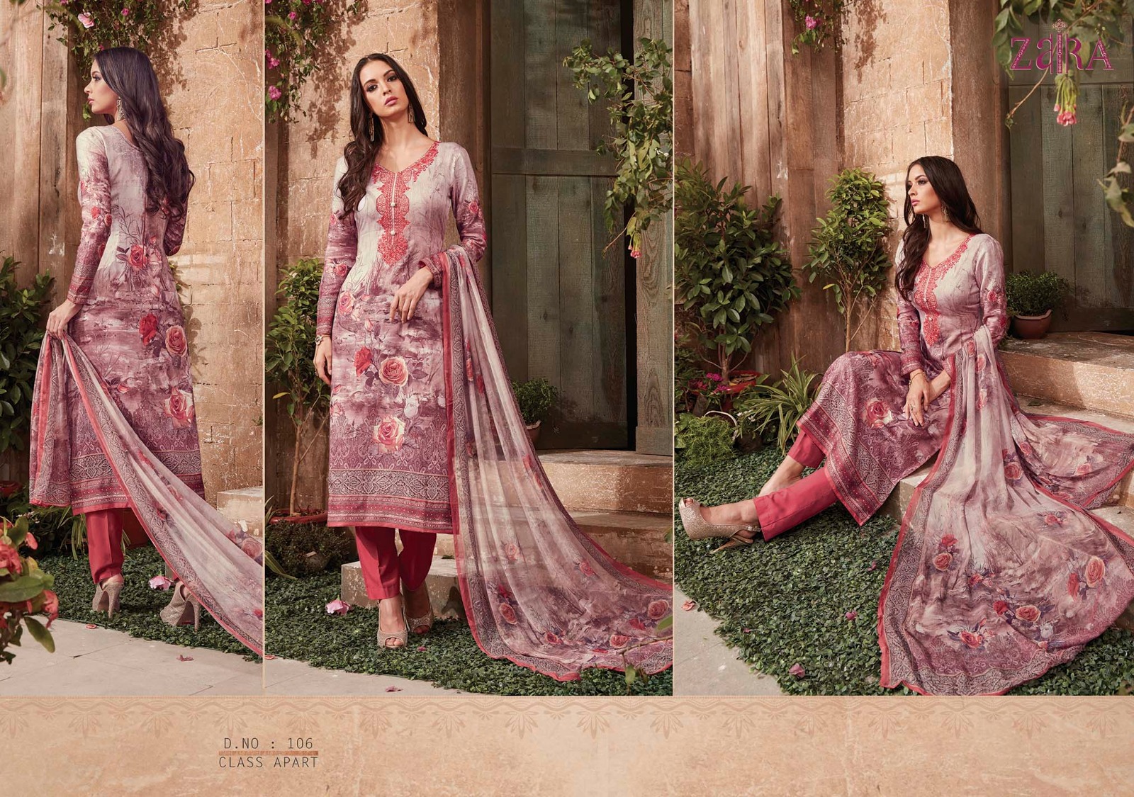 Aaria By Vivek Creation 101 To 112 Series Indian Ethnic Stylish Designer Digital Printed And Embroidered Casual Wear Lawn Satin Dresses At Wholesale Price