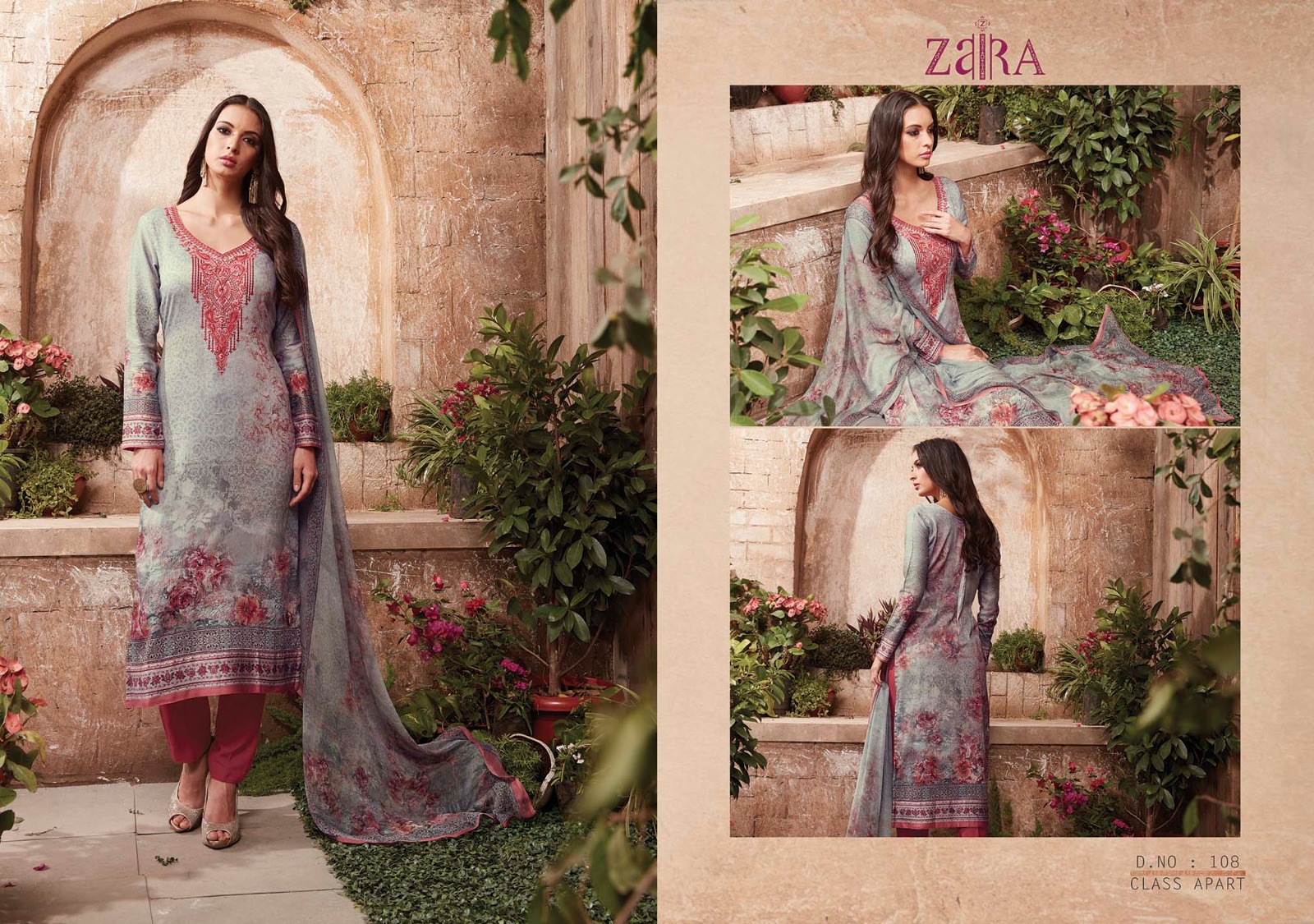 Aaria By Vivek Creation 101 To 112 Series Indian Ethnic Stylish Designer Digital Printed And Embroidered Casual Wear Lawn Satin Dresses At Wholesale Price