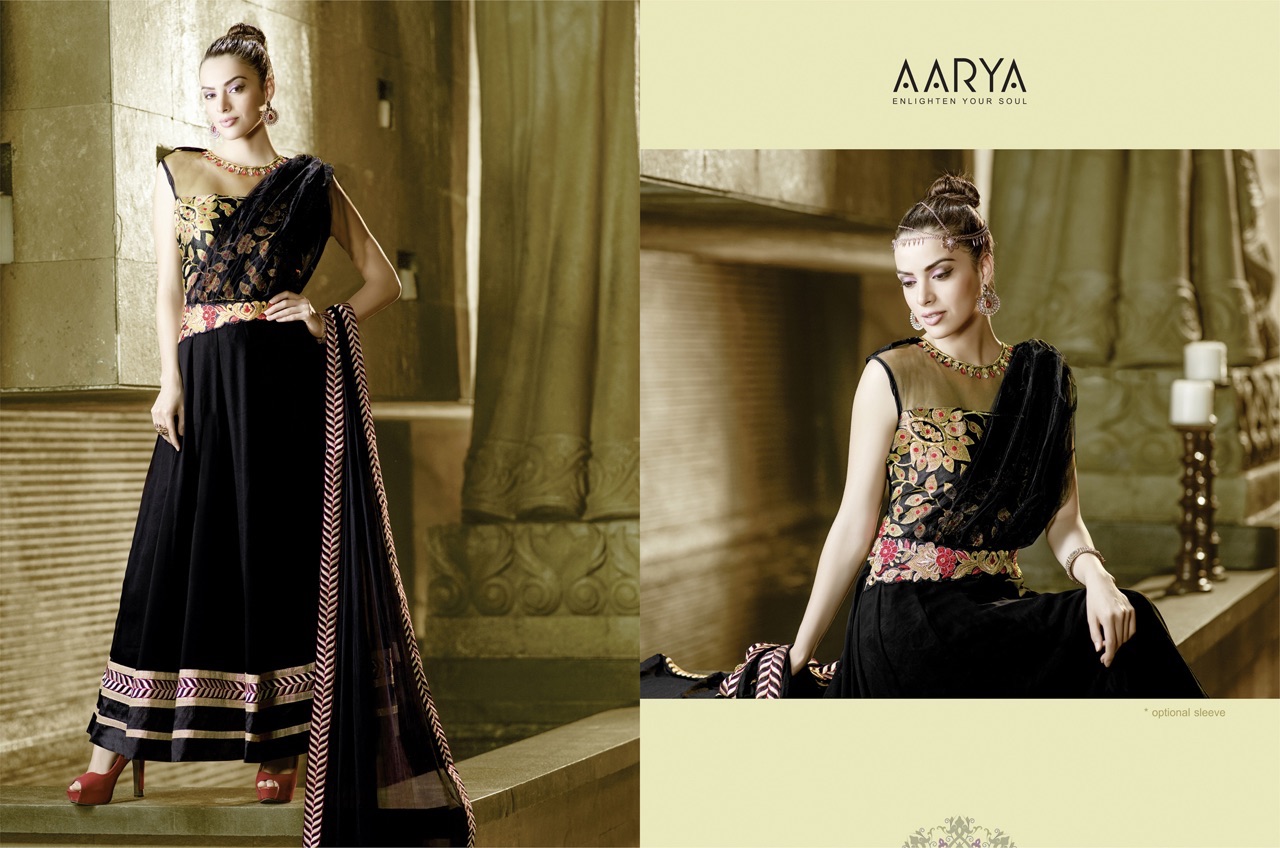 Aarya By Avima Indian Designer Beautiful Wedding Collection Colorful Party Wear & Occasional Wear Heavy Georgette Embroidered Dresses At Wholesale Price