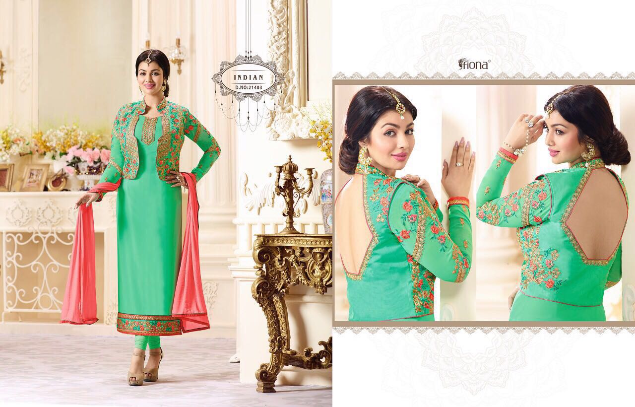 Aayesha Takia Vol-20 Hit Designs By Fiona Designer Beautiful Fancy Colorful Party Wear & Occasional Wear Georgette Embroidered Dresses At Wholesale Price