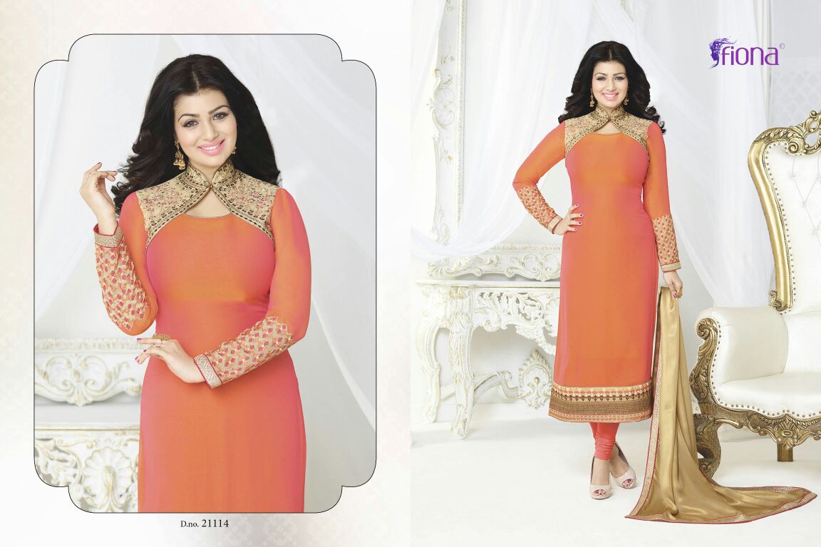 Aayesha Takia Vol-8 By Fiona 21111 To 21122 Series Bollywood Beautiful Stylish Designer Embroidered Party Wear Georgette Dresses At Wholesale Price