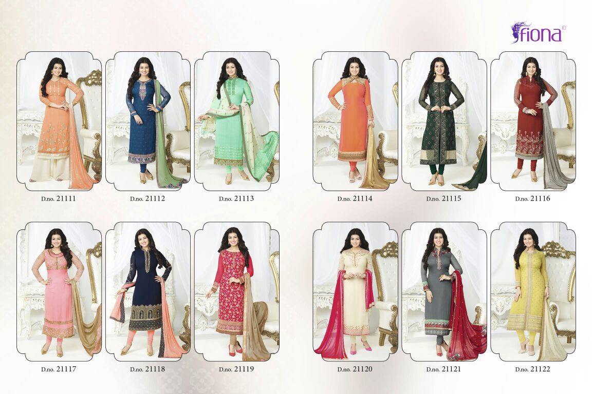 Aayesha Takia Vol-8 By Fiona 21111 To 21122 Series Bollywood Beautiful Stylish Designer Embroidered Party Wear Georgette Dresses At Wholesale Price