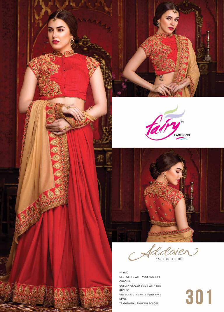 Addaien Hit Designs By Fairy Fashions Indian Traditional Beautiful Embroidered Stylish Colorful Fancy Party Wear Occasional Wear Traditional Wear Sarees At Wholesale Price