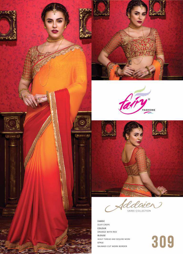 Addaien Hit Designs By Fairy Fashions Indian Traditional Beautiful Embroidered Stylish Colorful Fancy Party Wear Occasional Wear Traditional Wear Sarees At Wholesale Price