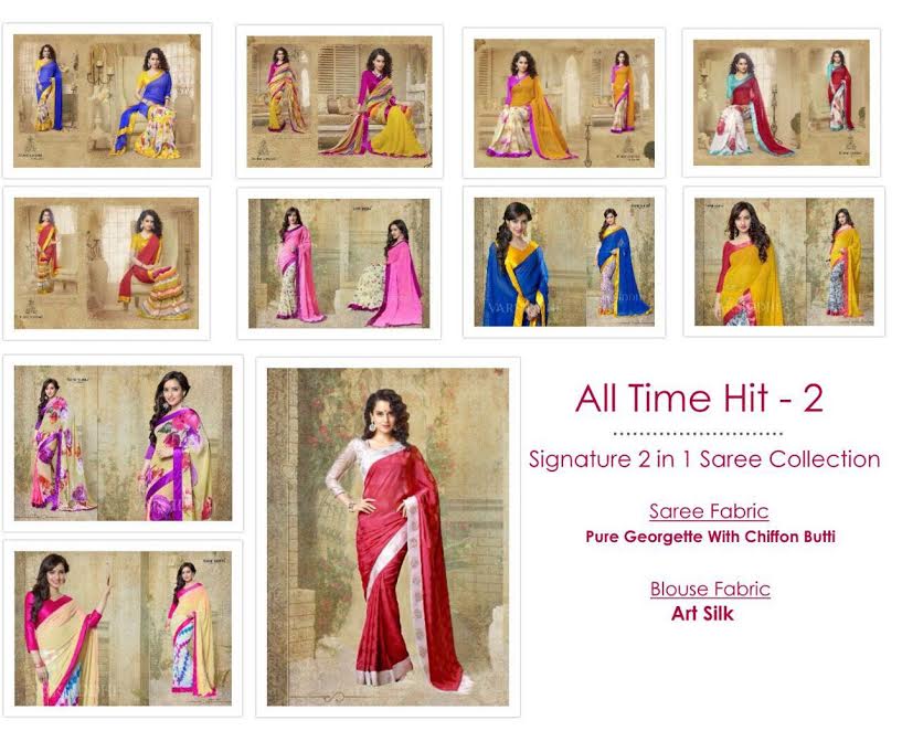 All Time Hit-2 By Varsiddhi Fashions Indian Traditional Beautiful Colorful Party Wear Occasional Wear Casual Wear Georgette Saree At Wholesale Price