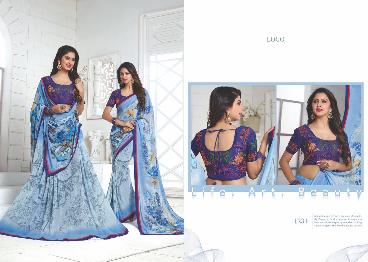 Alveera 263 Series By Hiba Indian Traditional Beautiful Stylish Designer Floral Printed Casual Wear Party Wear Fancy Sarees At Wholesale Price