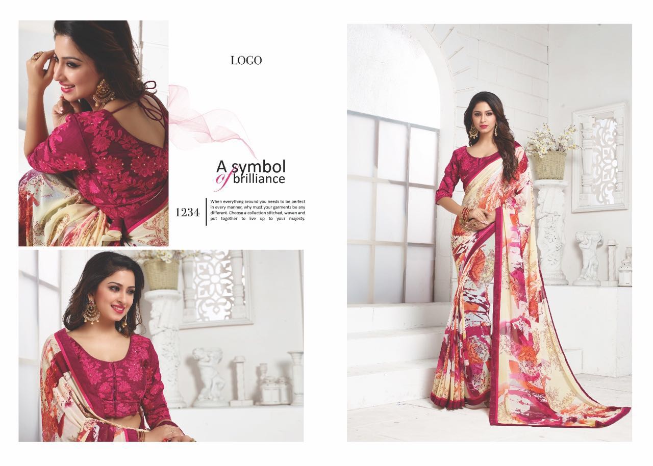 Alveera 263 Series By Hiba Indian Traditional Beautiful Stylish Designer Floral Printed Casual Wear Party Wear Fancy Sarees At Wholesale Price