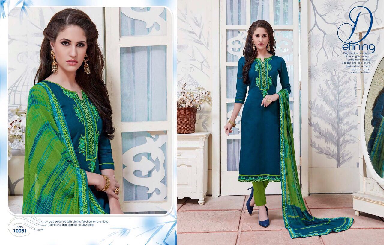 Anardana Vol-2 By Kalasth Lifestyle 10051 To 10060 Series Indian Beautiful Colorful Designer Embroidered Casual Wear And Occasional Wear Cambric Cotton Jacquard Dresses At Wholesale Price