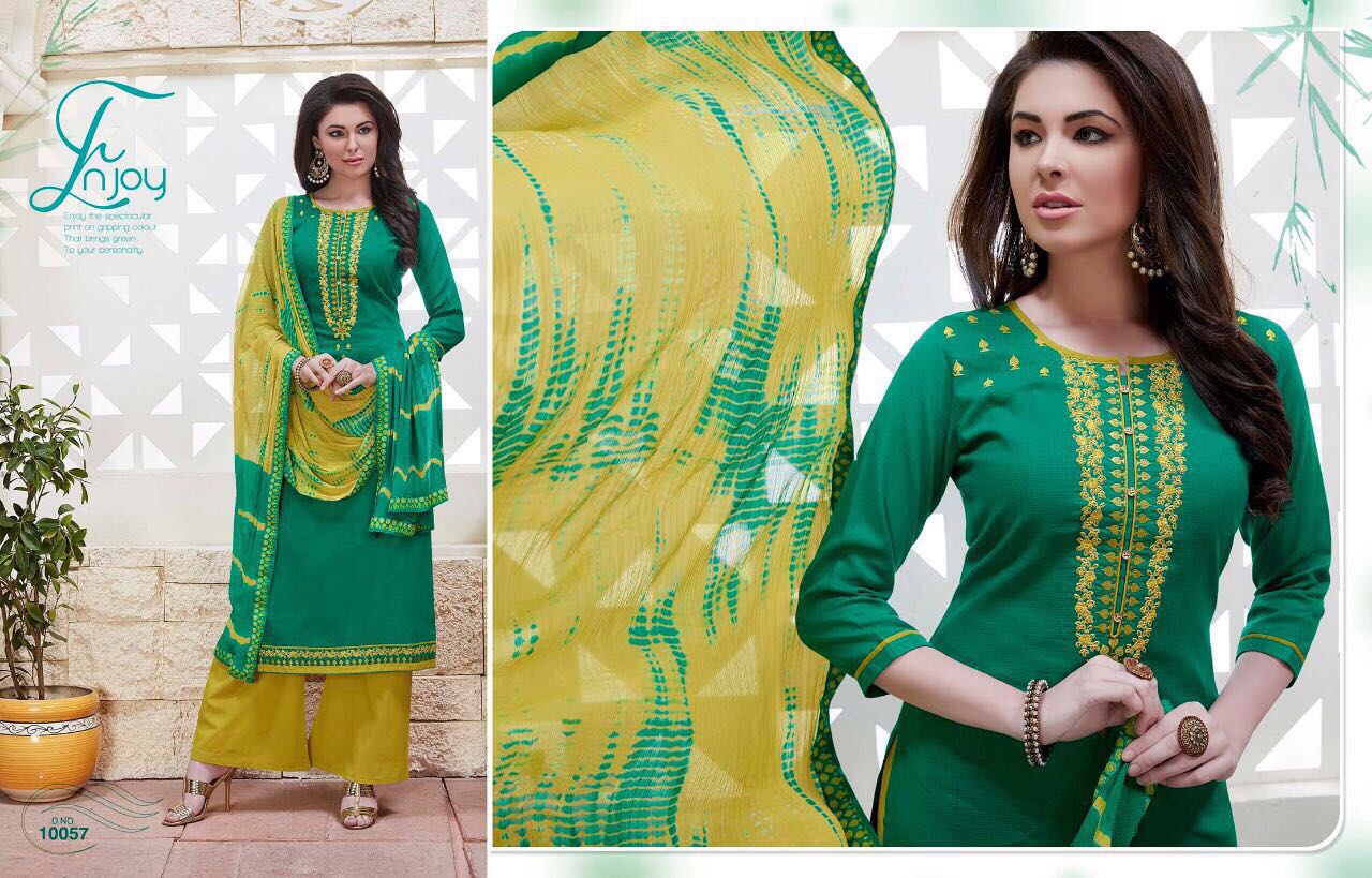 Anardana Vol-2 By Kalasth Lifestyle 10051 To 10060 Series Indian Beautiful Colorful Designer Embroidered Casual Wear And Occasional Wear Cambric Cotton Jacquard Dresses At Wholesale Price