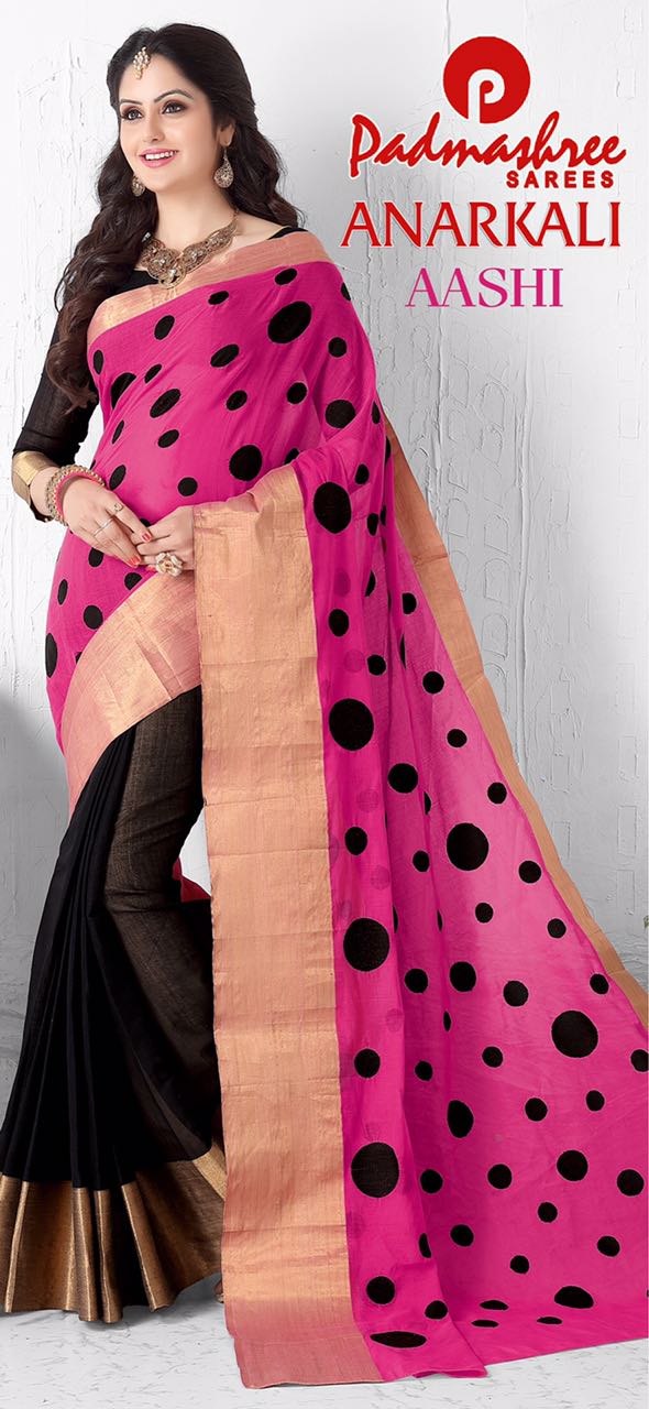 Anarkali By Padmashree Sarees Indian Ethnic Beautiful Stylish Designer Polka Dot Printed Casual Wear Party Wear Fancy Sarees At Wholesale Price