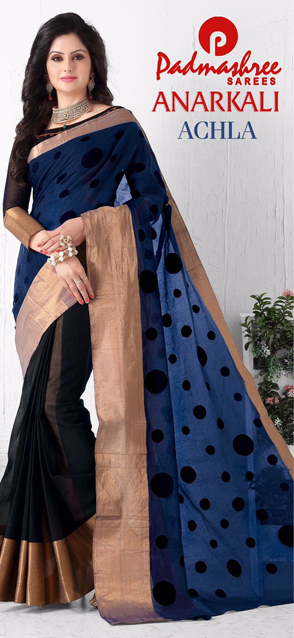 Anarkali By Padmashree Sarees Indian Ethnic Beautiful Stylish Designer Polka Dot Printed Casual Wear Party Wear Fancy Sarees At Wholesale Price