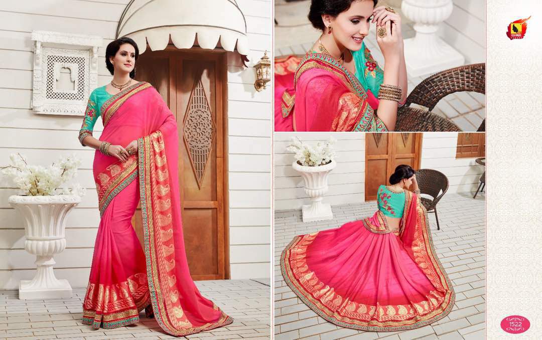 Ashika 1521 Series By Ashika Sarees Indian Traditional Beautiful Stylish Colorful Fancy Pretty Party Wear Occasional Wear Casual Wear Georgette Sarees At Wholesale Price