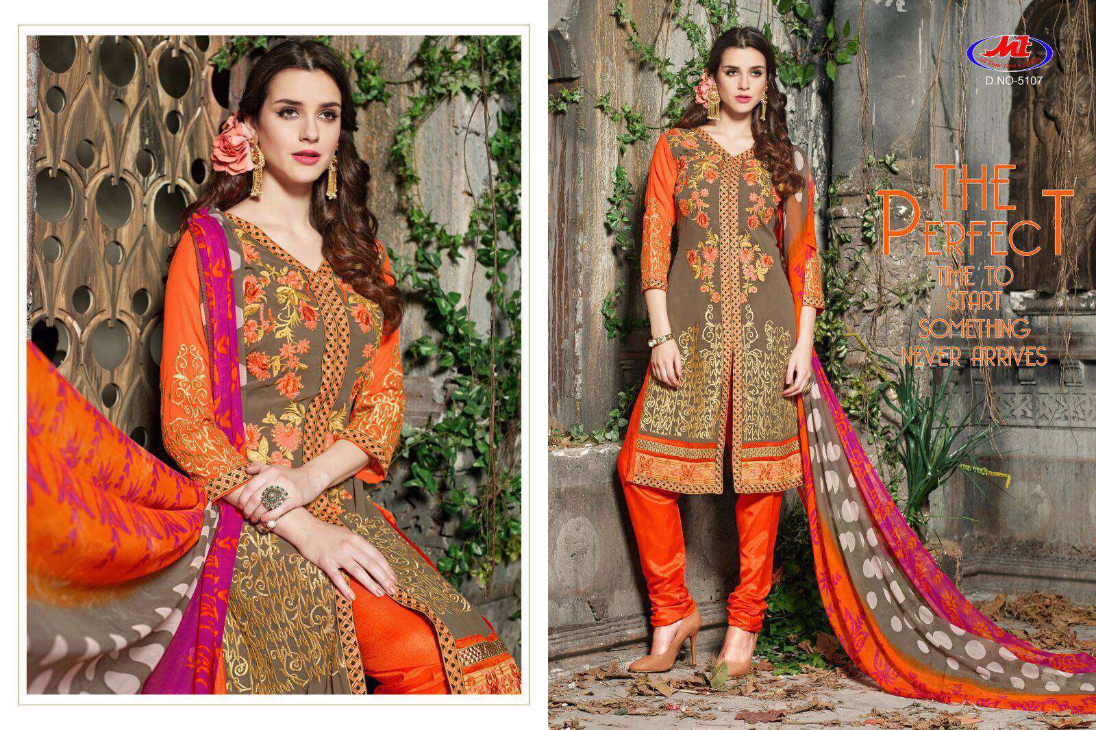 (sale)-ashmira By Manav Trendz 5101 To 5109 Series Beautiful Indian Suits With Embroidered Work Colorful Fancy Party Wear & Occasional Wear Heavy Georgette Dresses At Wholesale Price