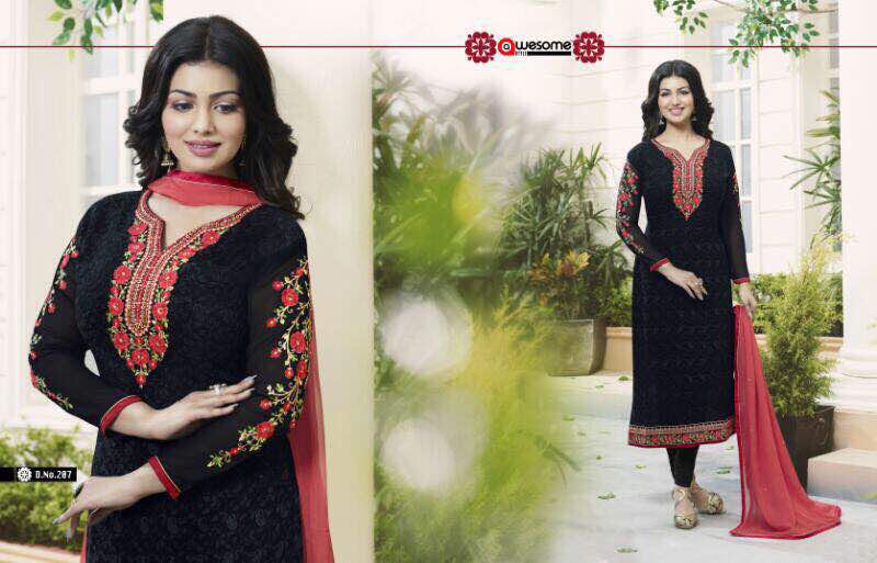 Awesome-2 201 To 207 Series By Dreamz Beautiful Embroidered Stylish Fancy Colorful Pretty Party Wear Casual Wear Occasional Wear Dresses At Wholesale Price