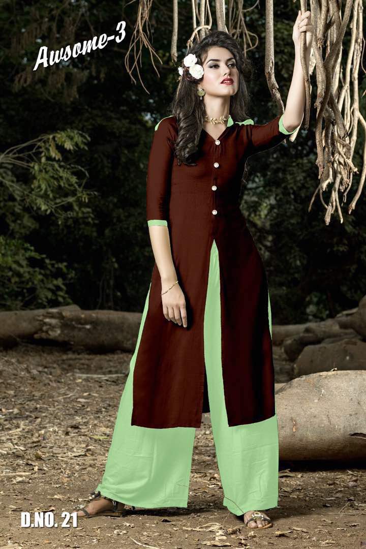 Awsome-3 17 To 24 Series By Prime Beautiful Colorful Stylish Pretty Party Wear Casual Wear Occasional Wear Printed Kurti At Wholesale Price
