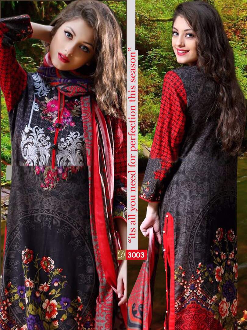 Aysha Zohaib-3 3001 To 3006 Series By Taj Beautiful Embroidered Colourful Stylish Fancy Pretty Party Wear Casual Wear Occasional Wear Printed Cotton Dresses At Wholesale Price