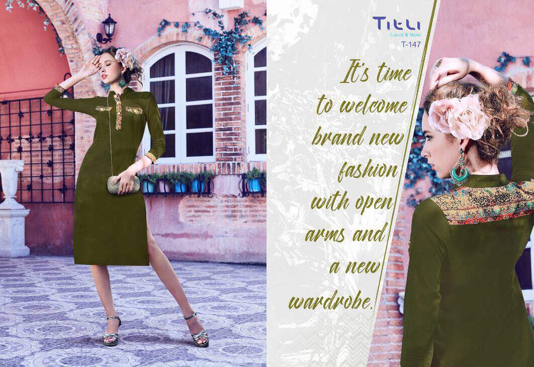 Belleza 141 To 149 Series By Titli Beautiful Stylish Colorful Western Wear Party Wear Occasional Wear Casual Wear Kurtis At Wholesale Price