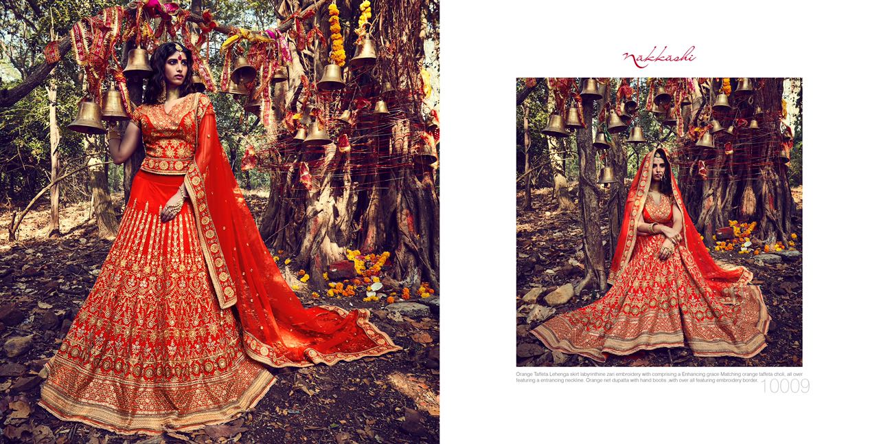Bridal Carnival By Nakkashi 10007 To 10015 Series Indian Traditional Beautiful Stylish Designer Heavy Embroidered Party Wear Fancy Lehengas At Wholesale Price