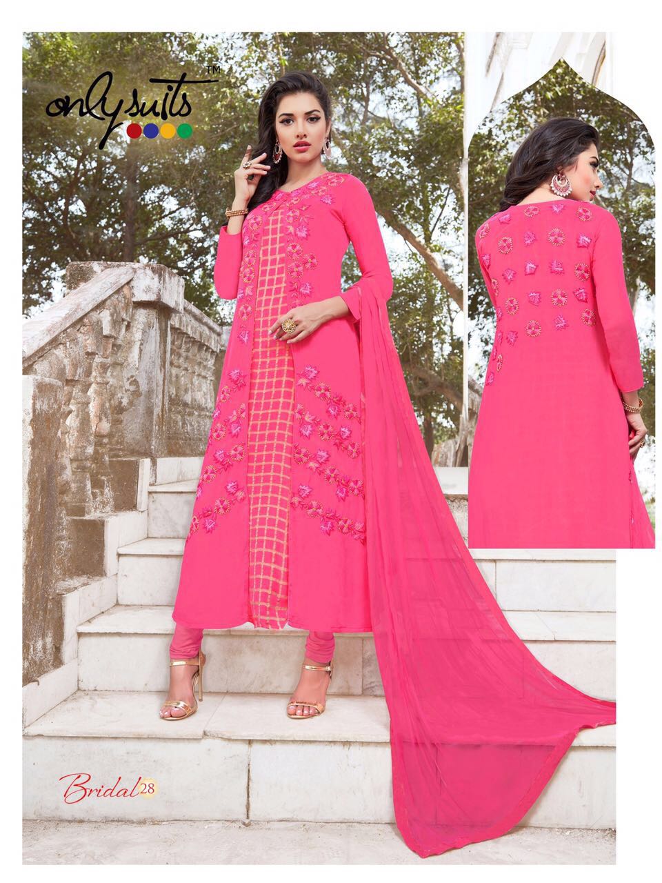 Bridal Vol-4 By Only Trendz 22 To 29 Series Beautiful Indian Designer Suits Ethnic Wear Stylish Colorful Embroidered Party Wear & Occasional Wear Georgette Dresses At Wholesale Price