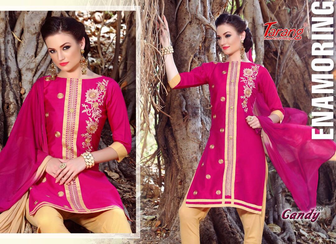 Candy By Tarang 301 To 311 Series Designer Suits Stylish Colorful Beautiful Fancy Party Wear & Ethnic Wear Cotton Cambric Dresses At Wholesale Price