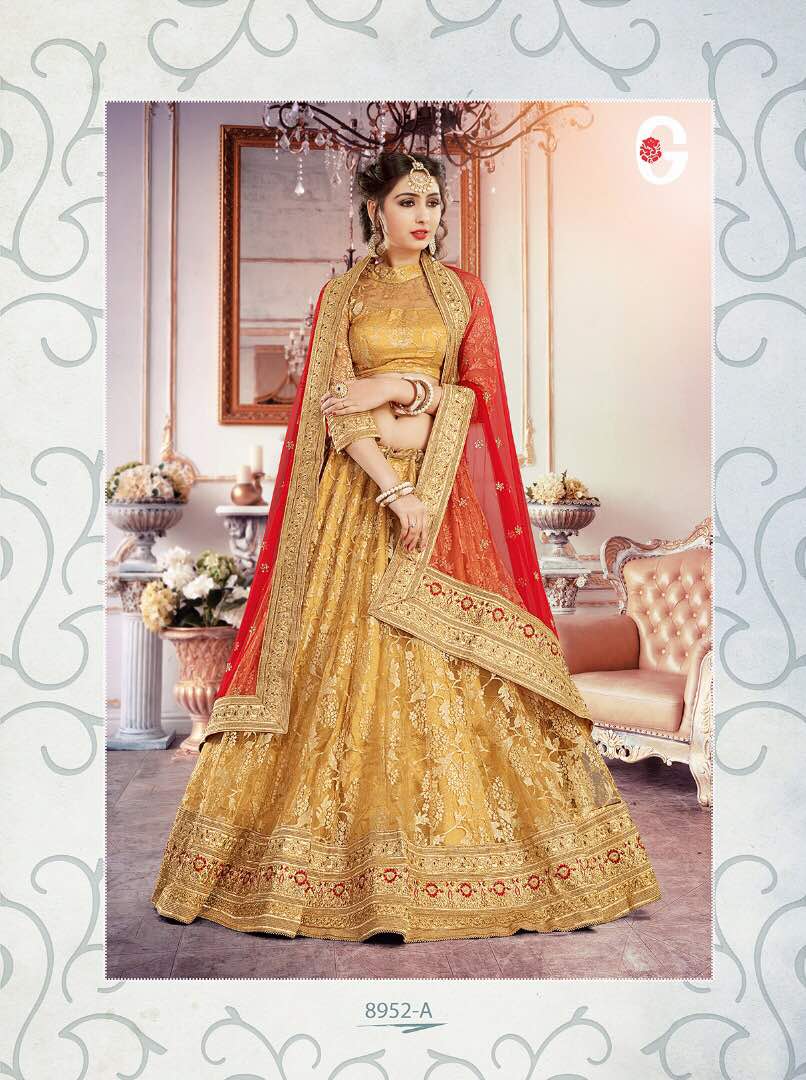 Credence By Gajiwala Indian Traditional Beautiful Colourful Stylish Designer Embroidered Party Wear Occasional Wear Lehengas At Wholesale Price