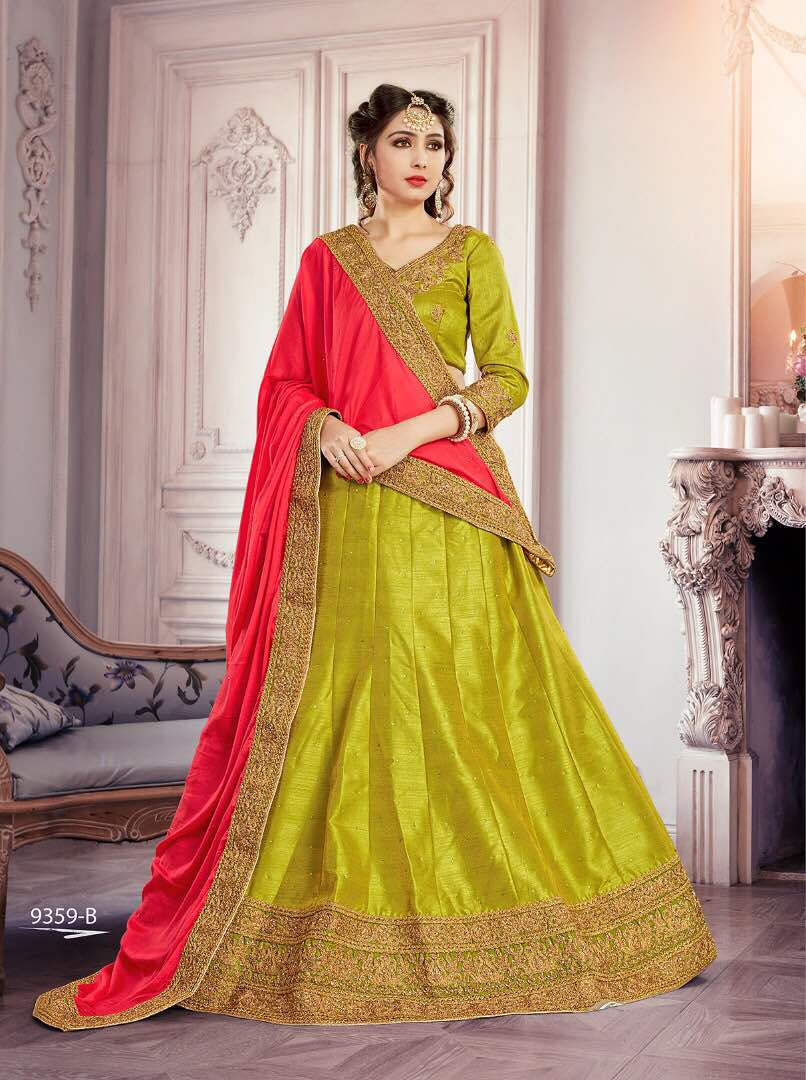 Credence By Gajiwala Indian Traditional Beautiful Colourful Stylish Designer Embroidered Party Wear Occasional Wear Lehengas At Wholesale Price