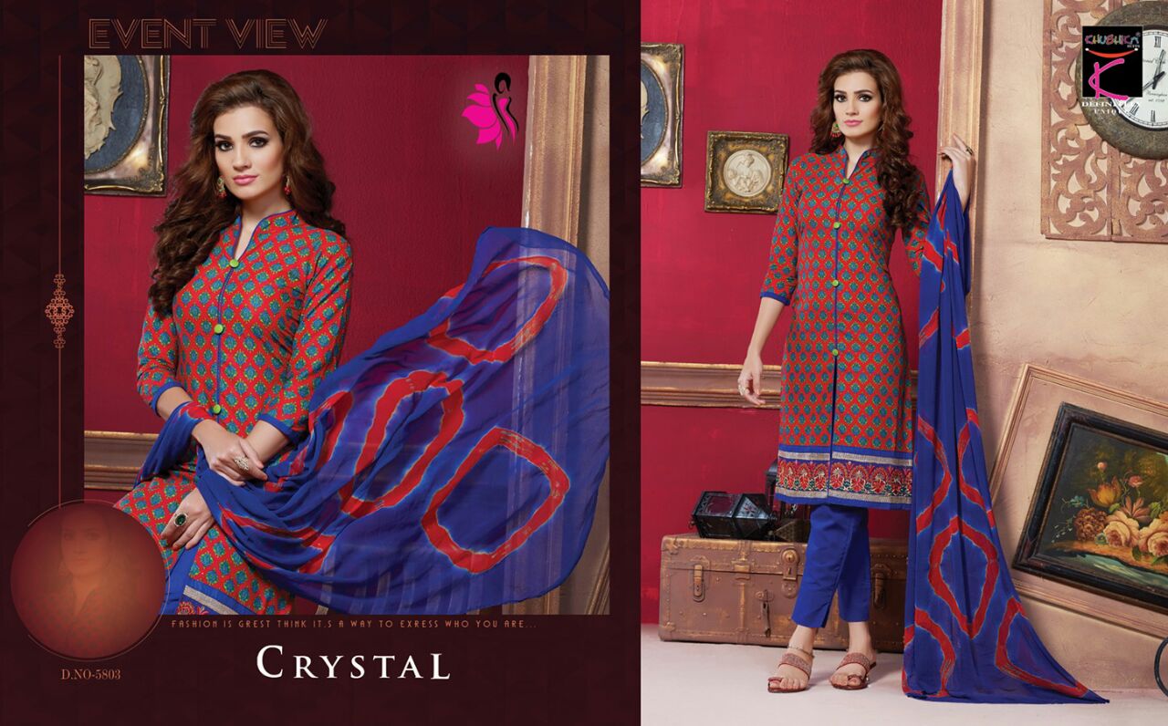 Crystal By Khushika 5801 To 5811 Series Beautiful Stylish Designer Printed Casual Wear Ethnic Wear Cotton Dresses At Wholesale Price