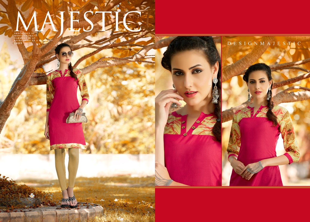 Crystal By Sweety Fashion 1001 To 1012 Series Stylish Beautiful Designer Colorful Casual Wear & Ready To Wear Cambric Cotton Kurtis At Wholesale Price