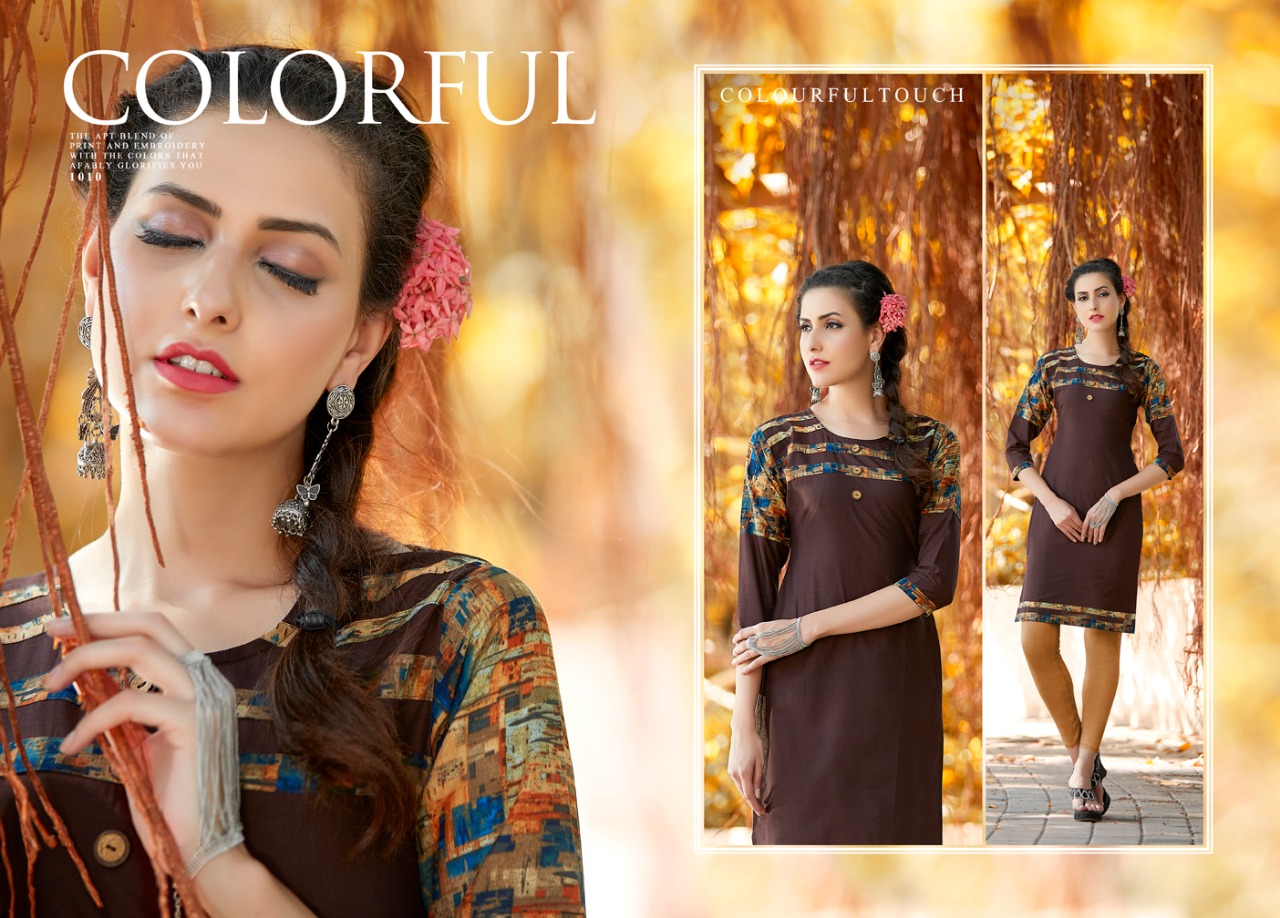 Crystal By Sweety Fashion 1001 To 1012 Series Stylish Beautiful Designer Colorful Casual Wear & Ready To Wear Cambric Cotton Kurtis At Wholesale Price