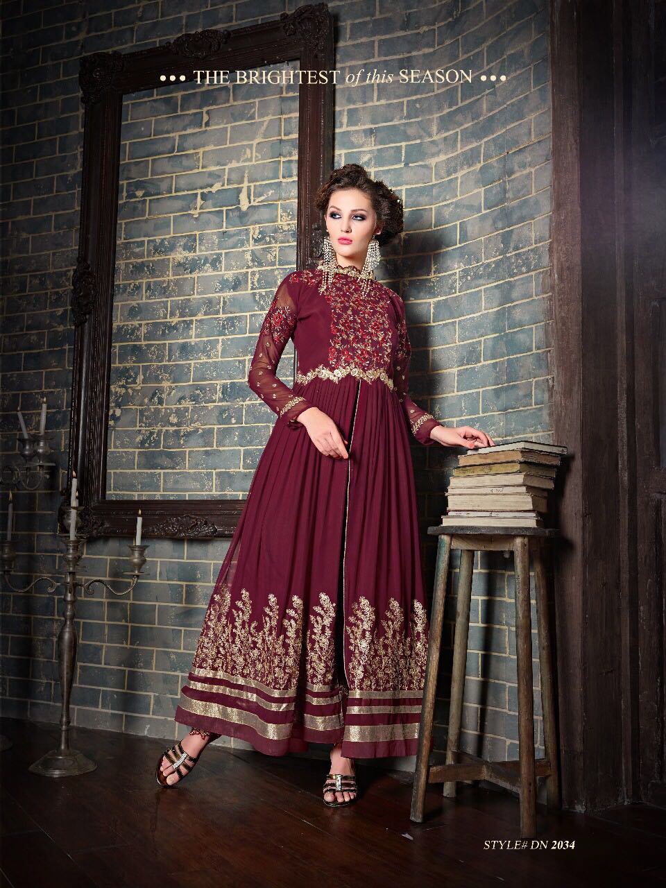 Crystina By Fashid Wholesale Special 2028 To 2034 Series Stylish Designer Beautiful Embroidered Traditional Party Wear & Occasional Wear Georgette Dresses At Wholesale Price