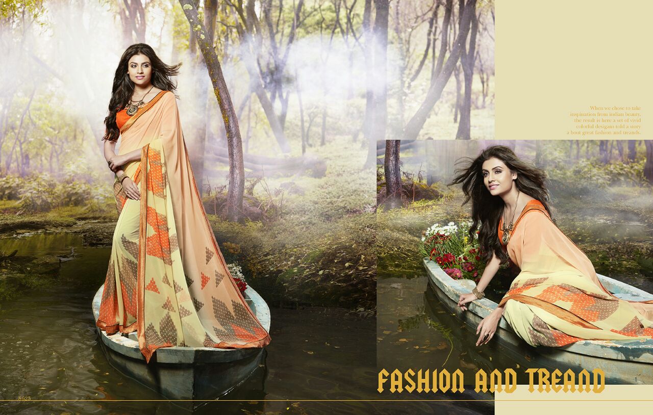 Dangal By Kesari Nandan Sarees 8621 To 8640 Series Bollywood Colourful Beautiful Stylish Designer Floral Printed Casual Wear Party Wear Fancy Sarees At Wholesale Price