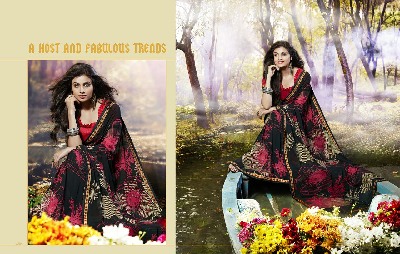 Dangal By Kesari Nandan Sarees 8621 To 8640 Series Bollywood Colourful Beautiful Stylish Designer Floral Printed Casual Wear Party Wear Fancy Sarees At Wholesale Price