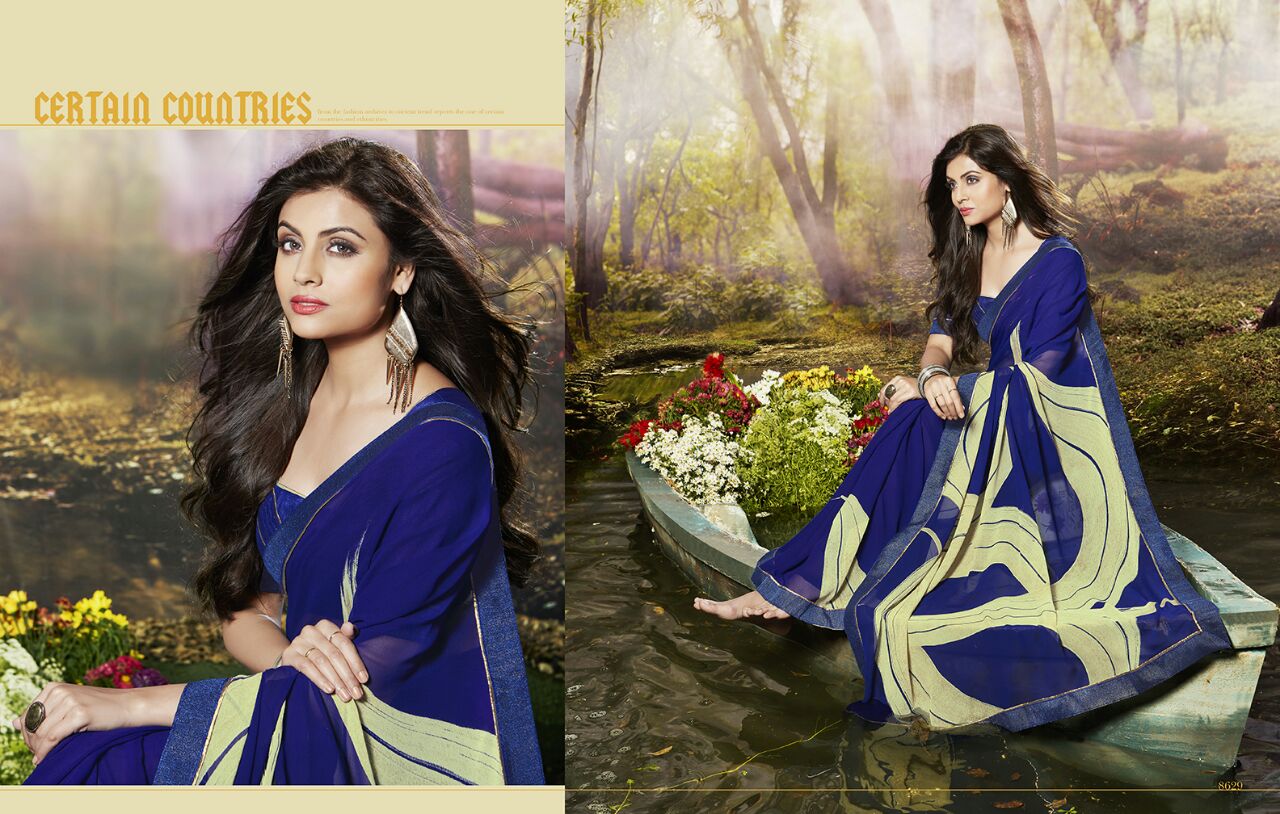 Dangal By Kesari Nandan Sarees 8621 To 8640 Series Bollywood Colourful Beautiful Stylish Designer Floral Printed Casual Wear Party Wear Fancy Sarees At Wholesale Price