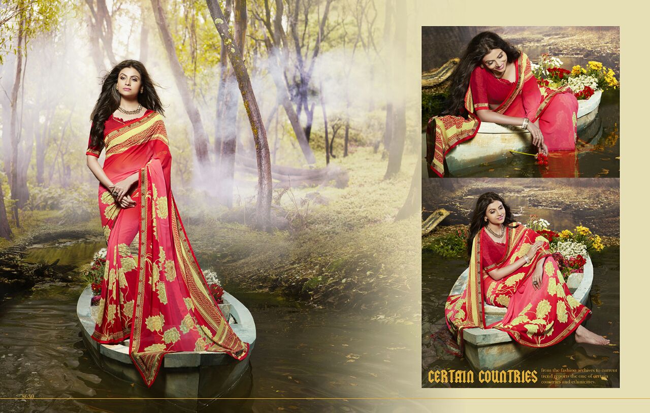 Dangal By Kesari Nandan Sarees 8621 To 8640 Series Bollywood Colourful Beautiful Stylish Designer Floral Printed Casual Wear Party Wear Fancy Sarees At Wholesale Price