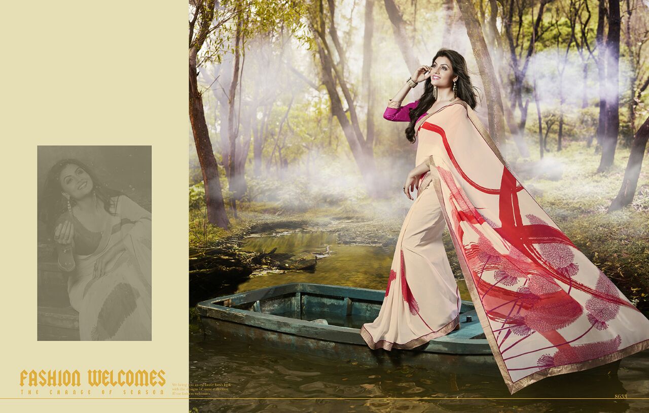 Dangal By Kesari Nandan Sarees 8621 To 8640 Series Bollywood Colourful Beautiful Stylish Designer Floral Printed Casual Wear Party Wear Fancy Sarees At Wholesale Price