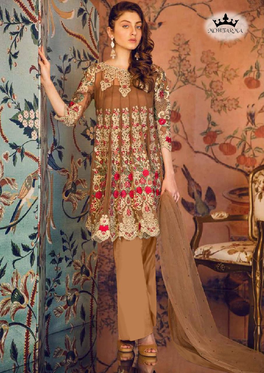 Deedam By Mohtarma Fabrics 01 To 04 Series Pakistani Suits Designer Beautiful Colorful Collection Party Wear & Occasional Wear Faux Georgette Dresses At Wholesale Price