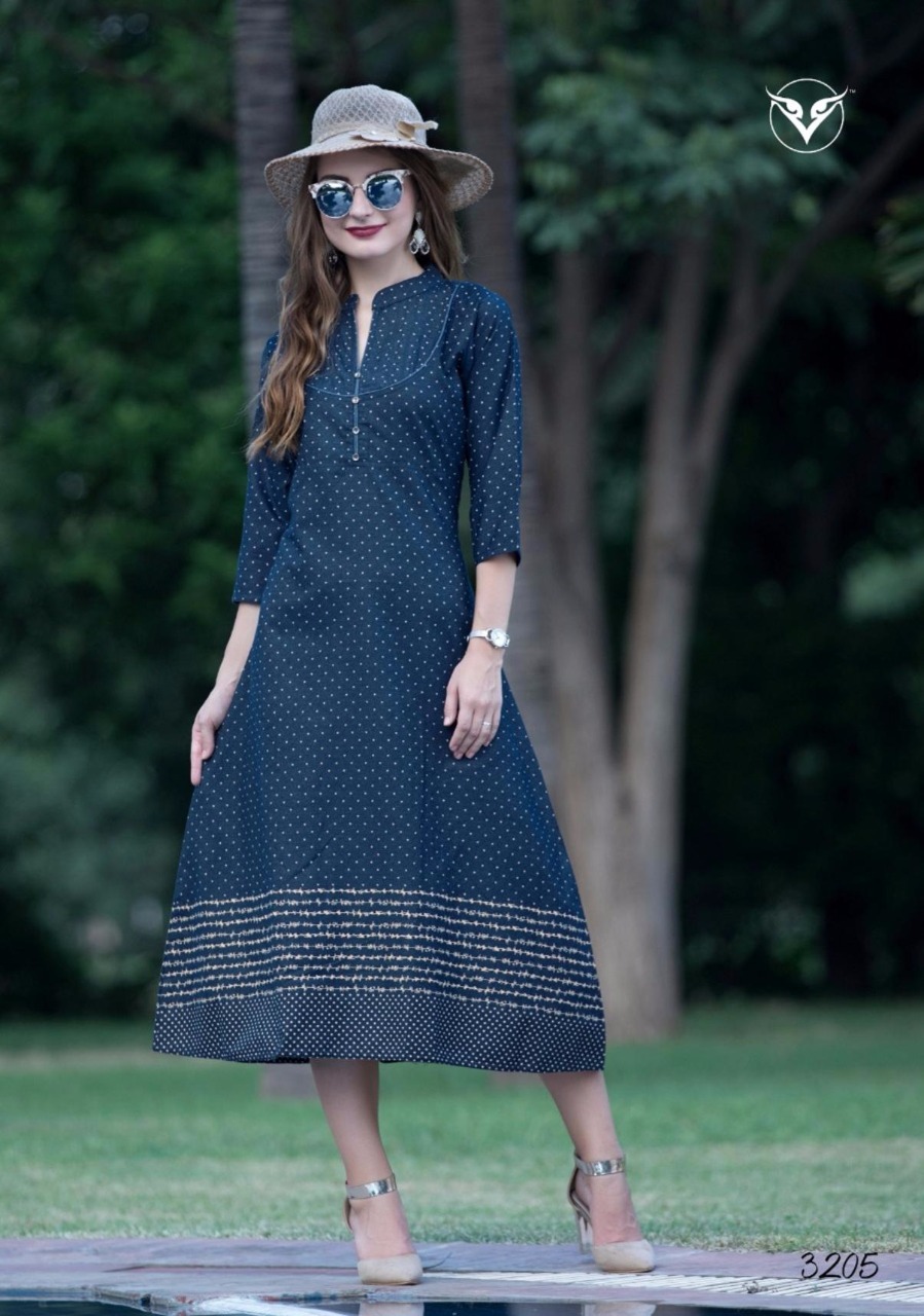 Denim Story By Vesh 3201 To 3208 Series Beautiful Colorful Stylish Fancy Casual Wear & Party Wear Denim Printed Kurtis At Wholesale Price