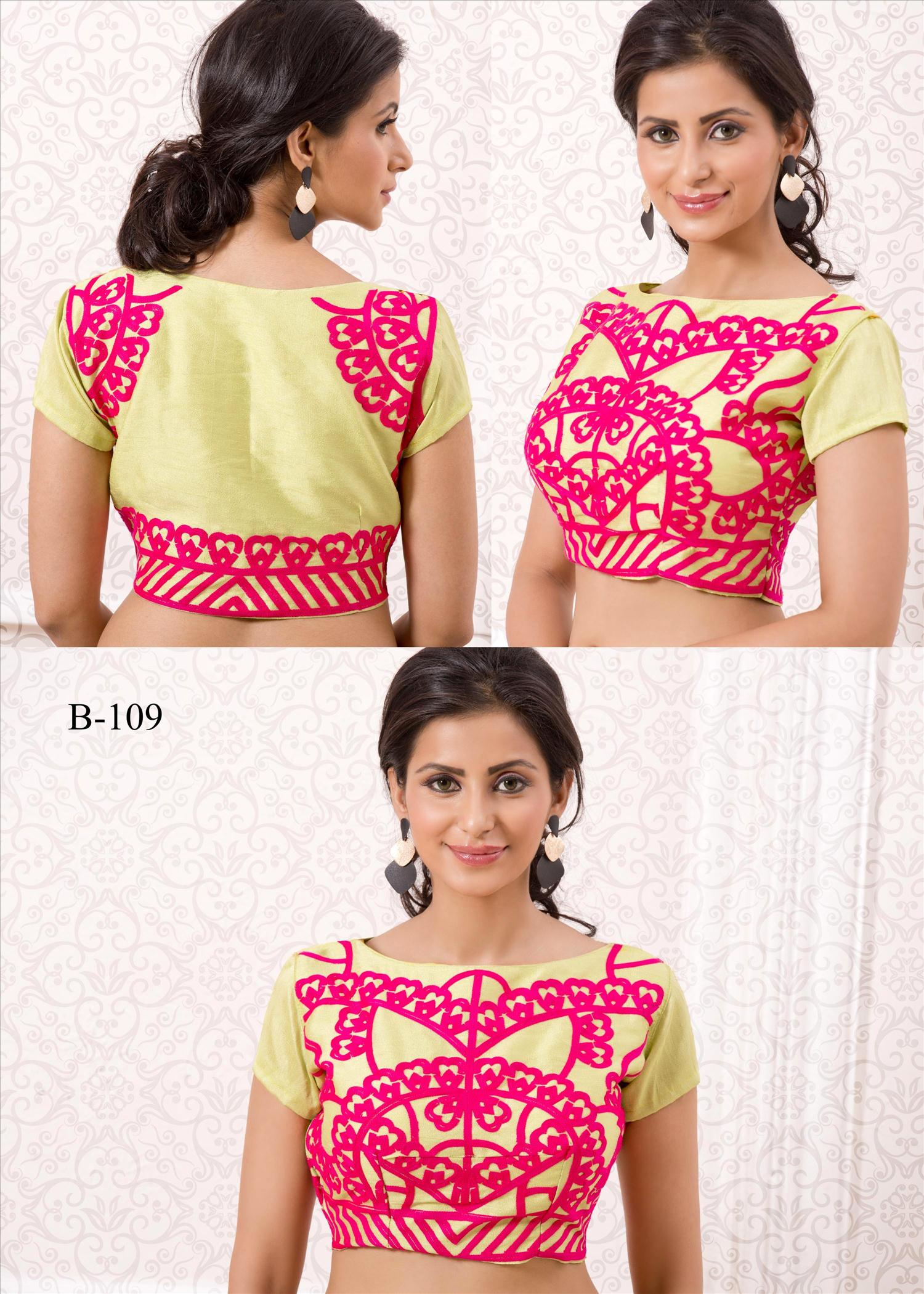 Designer Blouse Vol-1 By Varsiddhi Fashions 101 To 111 Series Beautiful Stylish Designer Embroidered Banglori Silk Blouse At Wholesale Price