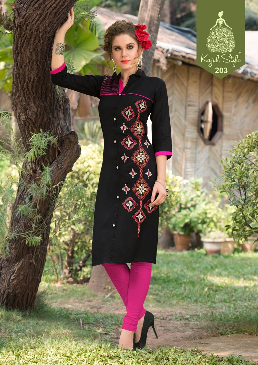 Diyaz Collection Vol-2 By Kajal Style 201 To 216 Series Western Beautiful Stylish Designer Embroidered Casual Wear Rayon Kurtis At Wholesale Price