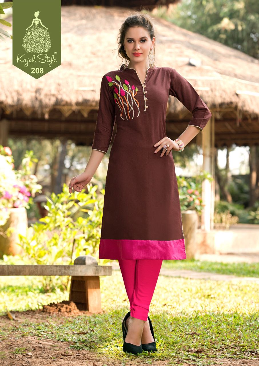Diyaz Collection Vol-2 By Kajal Style 201 To 216 Series Western Beautiful Stylish Designer Embroidered Casual Wear Rayon Kurtis At Wholesale Price