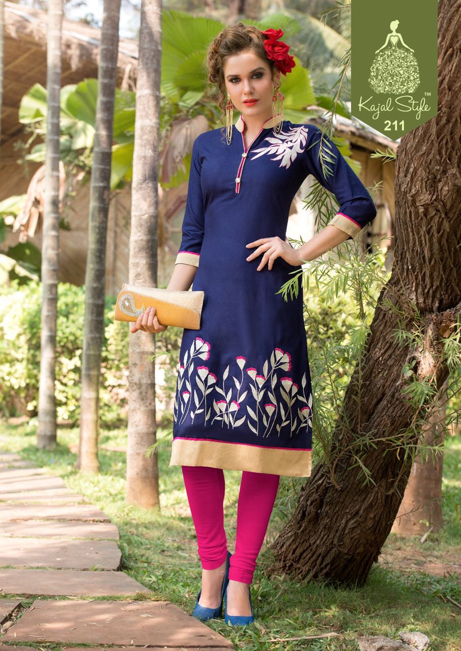 Diyaz Collection Vol-2 By Kajal Style 201 To 216 Series Western Beautiful Stylish Designer Embroidered Casual Wear Rayon Kurtis At Wholesale Price