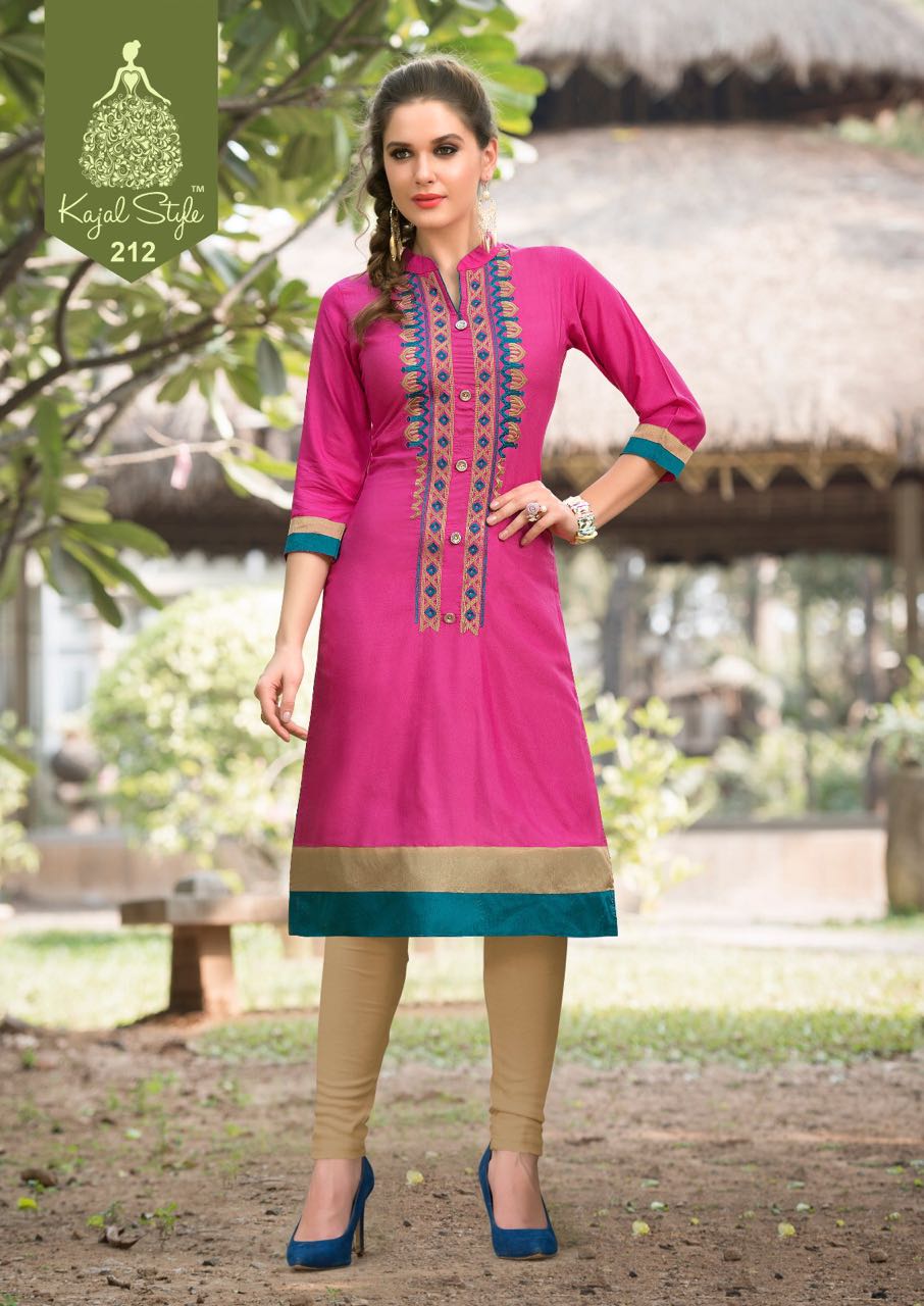Diyaz Collection Vol-2 By Kajal Style 201 To 216 Series Western Beautiful Stylish Designer Embroidered Casual Wear Rayon Kurtis At Wholesale Price