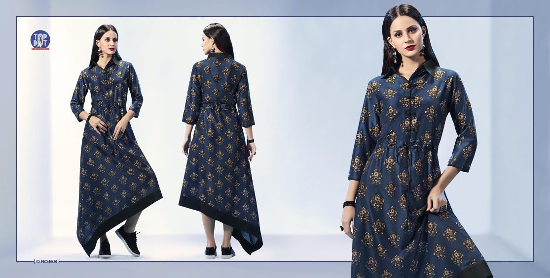 Dusk Vol-3 By Top-dot 163 To 168 Series Designer Stylish Colorful Fancy Beautiful Party Wear & Ethnic Wear Tunics/ Kurtis At Wholesale Price