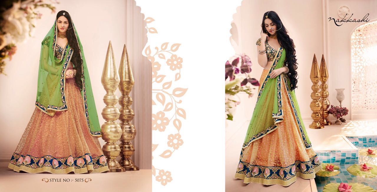 Ethnic-enhance Collection By Nakkashi 5074 To 5085 Series Indian Designer Beautiful Ethnic Party Wear Occasional Wear Fancy Lehengas At Wholesale Price