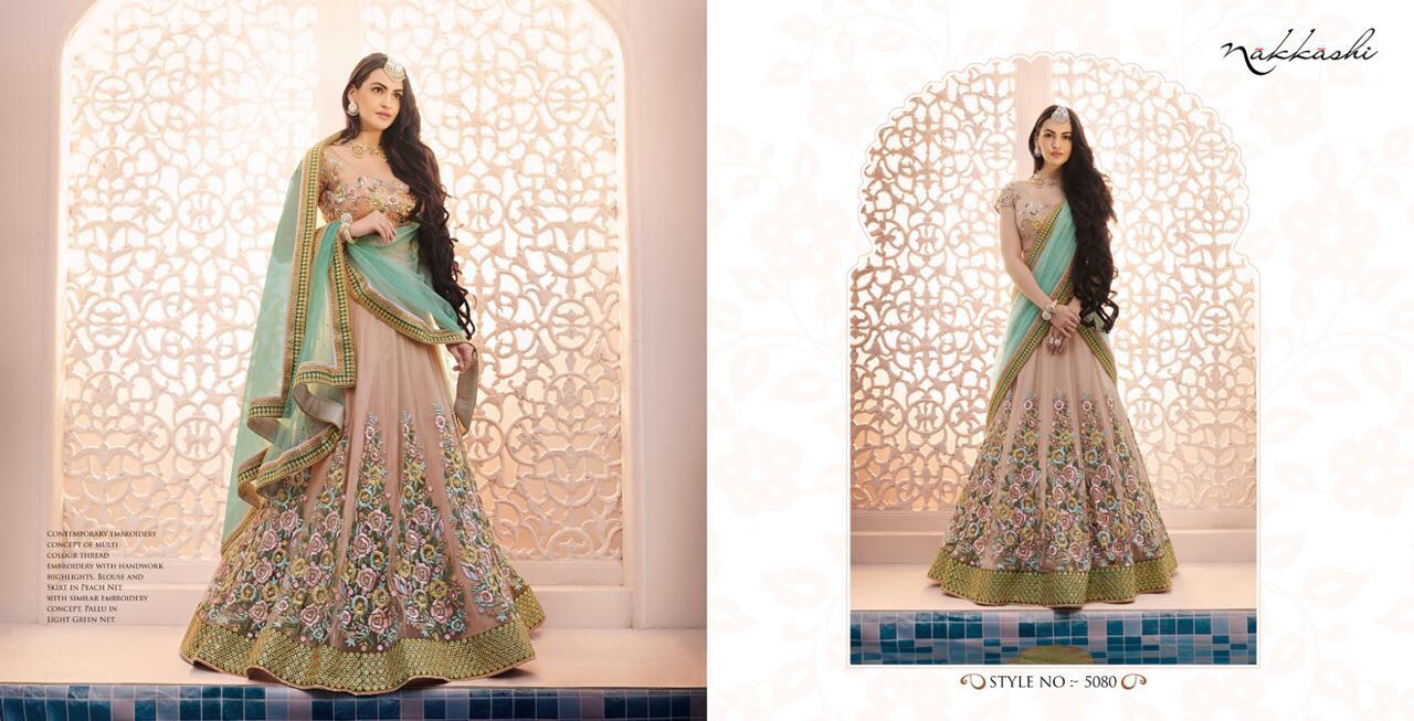 Ethnic-enhance Collection By Nakkashi 5074 To 5085 Series Indian Designer Beautiful Ethnic Party Wear Occasional Wear Fancy Lehengas At Wholesale Price