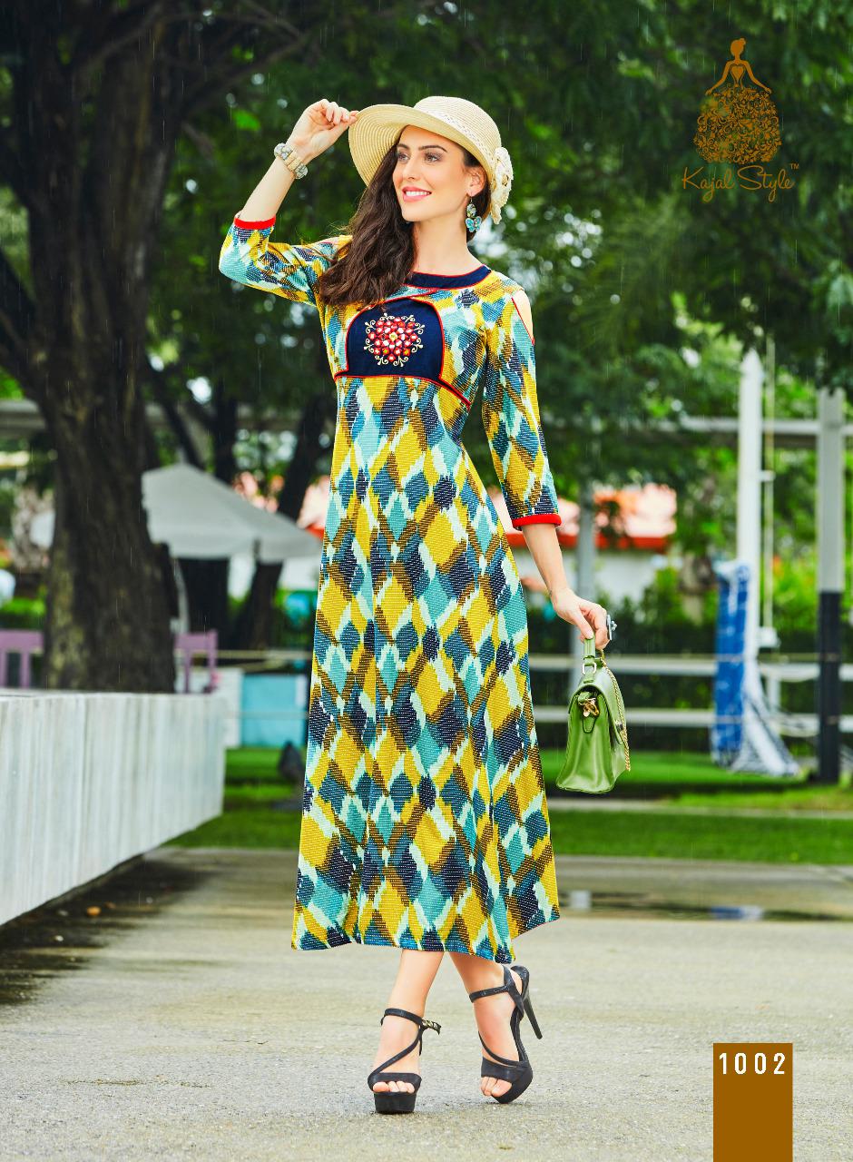 Fashion Adiba Vol-1 By Kajal Style 1001 To 1012 Series Designer Beautiful Colorful Fancy Party Wear & Ethnic Wear Lawn Doriya Cotton Kurtis At Wholesale Price