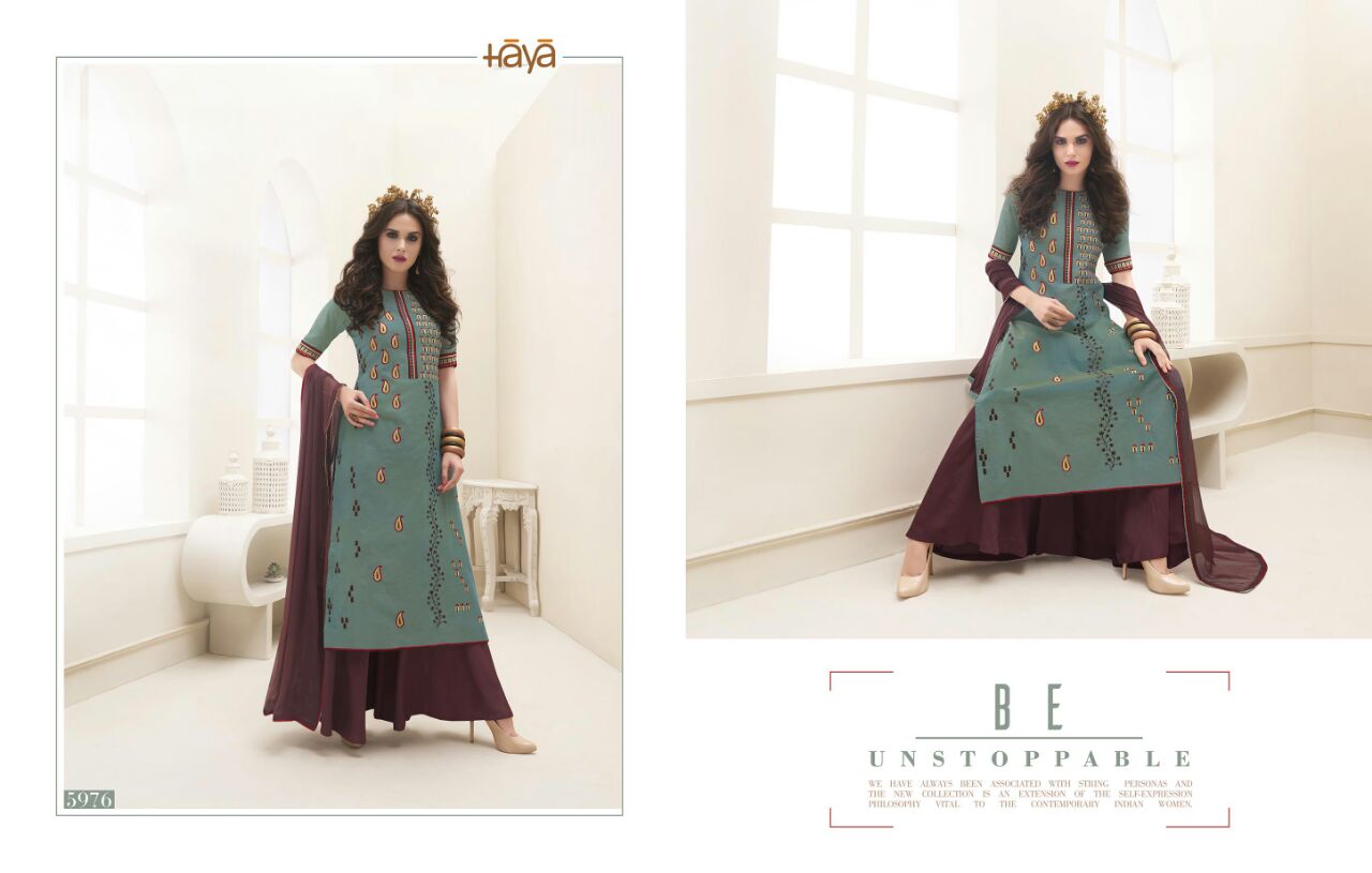 glam By Haya 5971 To 5982 Series Bollywood Beautiful Stylish Designer Floral Embroidered Party Wear Occasional Wear Pure Cotton Dresses At Wholesale Price