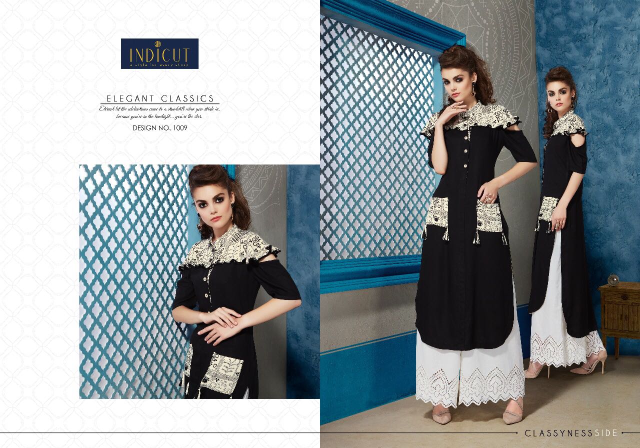 Glamour By Indicut 1001 To 1010 Series Stylish Colorful Beautiful Fancy Casual Wear & Ready To Wear Rayon Printed Kurtis At Wholesale Price