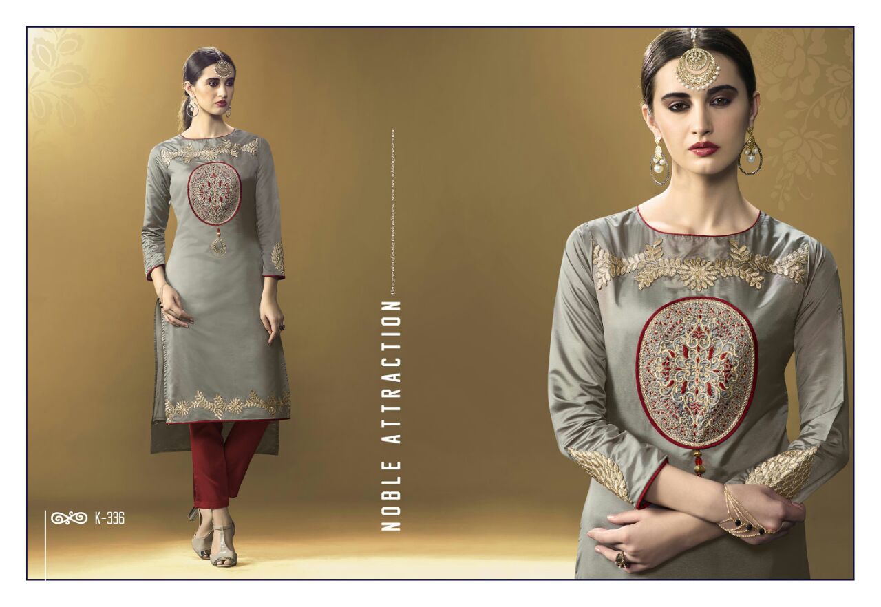 Glint By Eternal 332 To 343 Series Western Beautiful Stylish Designer Embroidered Party Wear & Ethnic Wear Art Silk Kurtis At Wholesale Price
